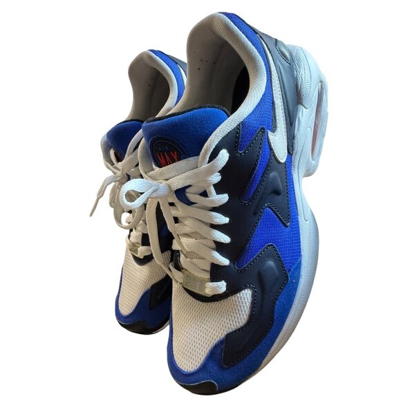 Nike Air‎ Max 2 Light Sneakers White/Blue/Black Men’s size 9 - Picture 3 of 11